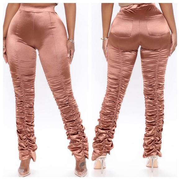 Wide leg & Ruched Pants - Picture 1 of 2